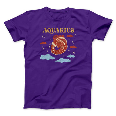Aquarius Men/Unisex T-Shirt Team Purple | Funny Shirt from Famous In Real Life