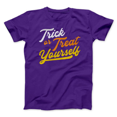 Trick Or Treat Yourself Men/Unisex T-Shirt Team Purple | Funny Shirt from Famous In Real Life