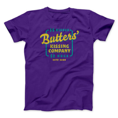 Butter's Kissing Company Men/Unisex T-Shirt Team Purple | Funny Shirt from Famous In Real Life