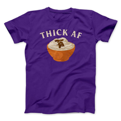 Thick AF Funny Thanksgiving Men/Unisex T-Shirt Team Purple | Funny Shirt from Famous In Real Life