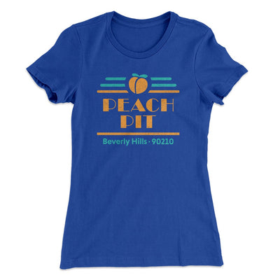 Peach Pit Diner Women's T-Shirt Royal | Funny Shirt from Famous In Real Life