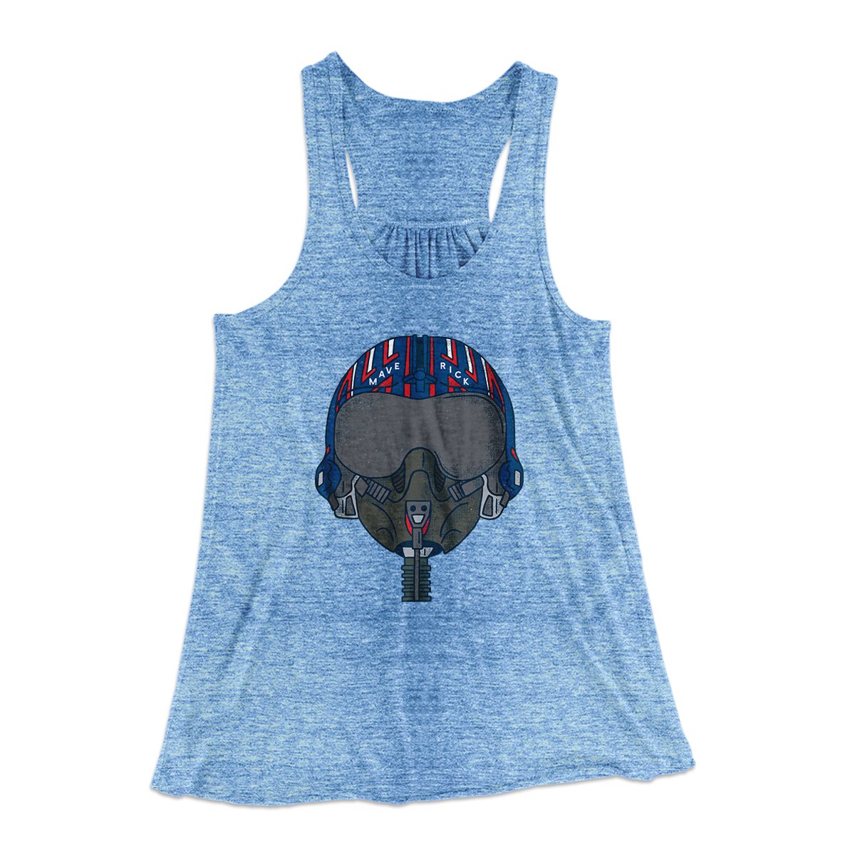 Maverick Helmet Women's Flowey Tank Top | Funny Shirt from Famous In Real Life