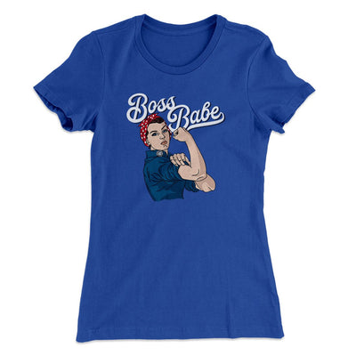 Boss Babe Women's T-Shirt Royal | Funny Shirt from Famous In Real Life
