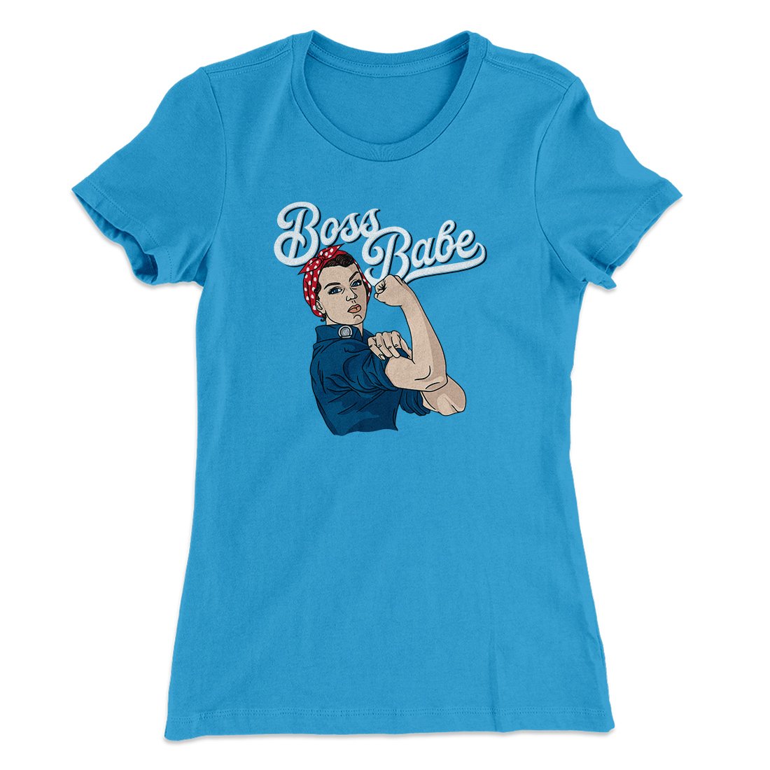 Boss Babe Women's T-Shirt Turquoise | Funny Shirt from Famous In Real Life