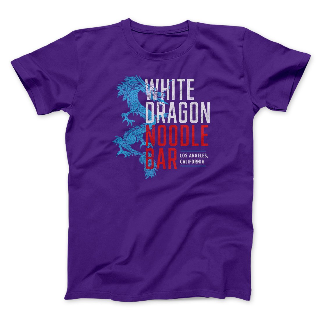 White Dragon Noodle Bar Funny Movie Men/Unisex T-Shirt Team Purple | Funny Shirt from Famous In Real Life