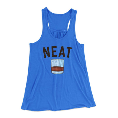 Whiskey- Neat Women's Flowey Tank Top True Royal | Funny Shirt from Famous In Real Life