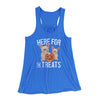 Here For The Treats Women's Flowey Tank Top True Royal | Funny Shirt from Famous In Real Life