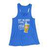 My Blood Type Is IPA Women's Flowey Tank Top True Royal | Funny Shirt from Famous In Real Life