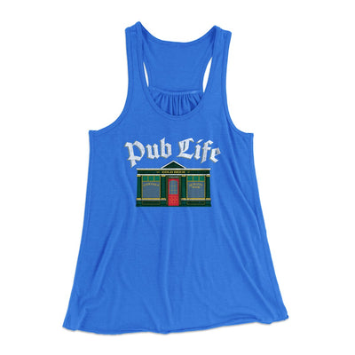Pub Life Women's Flowey Tank Top True Royal | Funny Shirt from Famous In Real Life