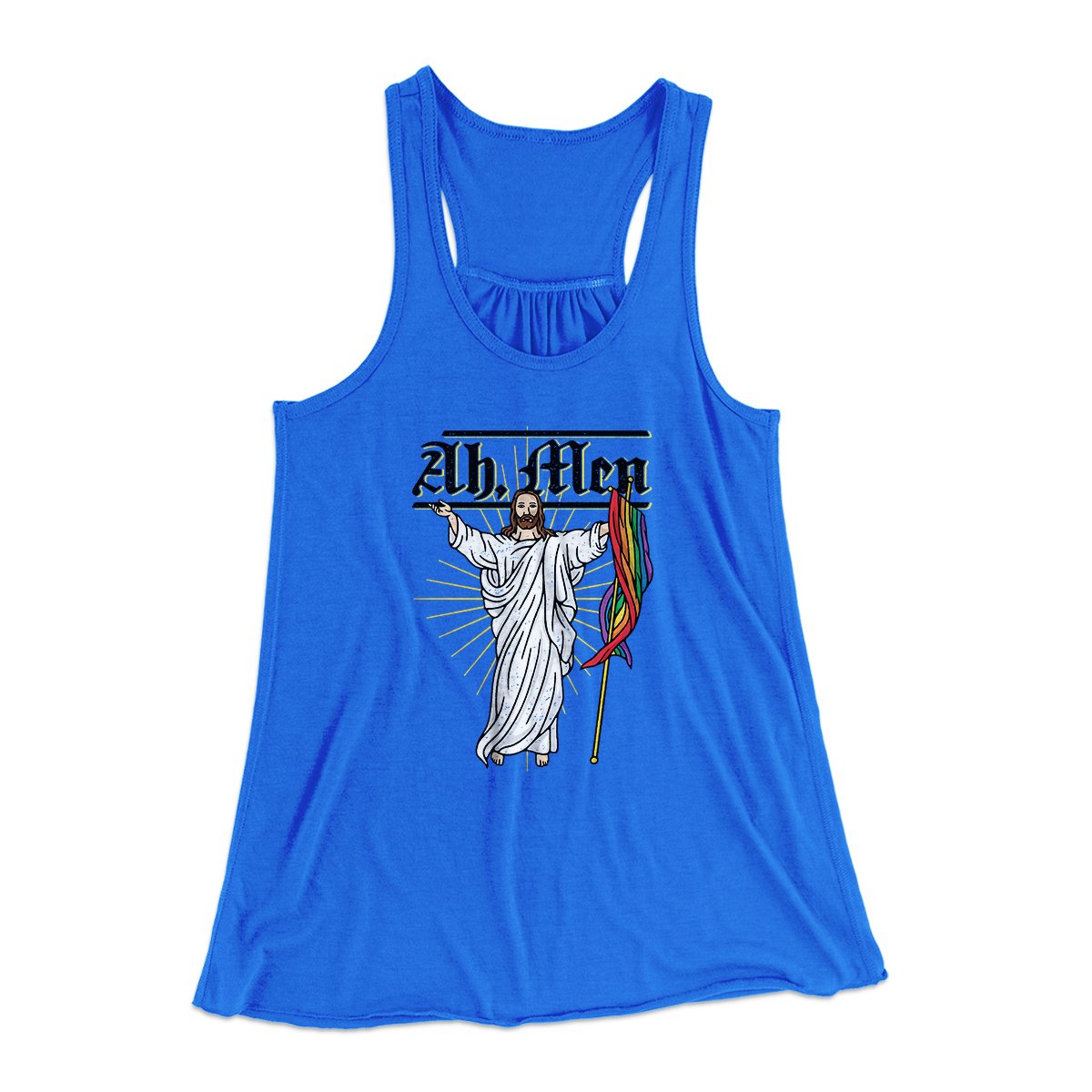 Ah, Men Women's Flowey Tank Top True Royal | Funny Shirt from Famous In Real Life