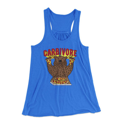 Carbivore Funny Women's Flowey Tank Top True Royal | Funny Shirt from Famous In Real Life