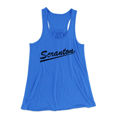 Scranton Branch Company Picnic Women's Flowey Tank Top True Royal | Funny Shirt from Famous In Real Life