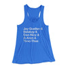 Substitute Teacher Names Women's Flowey Tank Top True Royal | Funny Shirt from Famous In Real Life