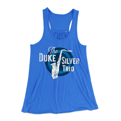 Duke Silver Trio Women's Flowey Tank Top True Royal | Funny Shirt from Famous In Real Life