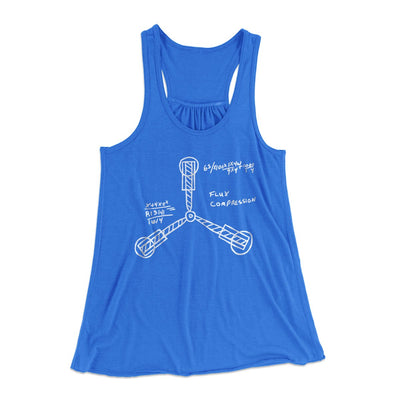 Flux Capacitor Women's Flowey Tank Top True Royal | Funny Shirt from Famous In Real Life