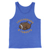 Touchdowns And Turkeys Funny Thanksgiving Men/Unisex Tank Top True Royal | Funny Shirt from Famous In Real Life
