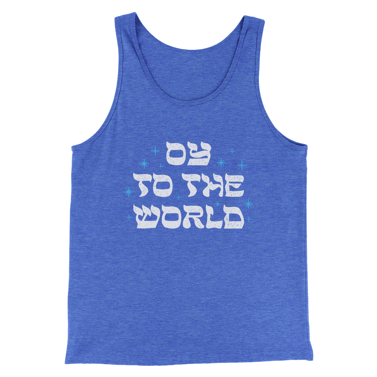 Oy To The World Funny Hanukkah Men/Unisex Tank Top | Funny Shirt from Famous In Real Life