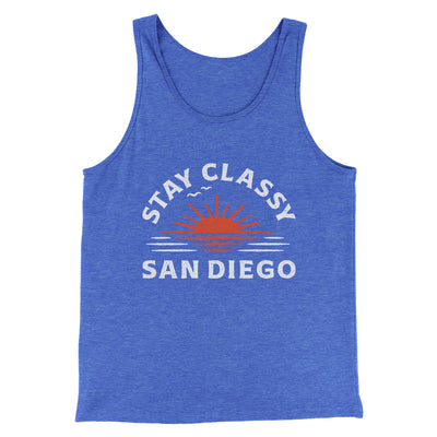 Stay Classy San Diego Funny Movie Men/Unisex Tank Top True Royal | Funny Shirt from Famous In Real Life