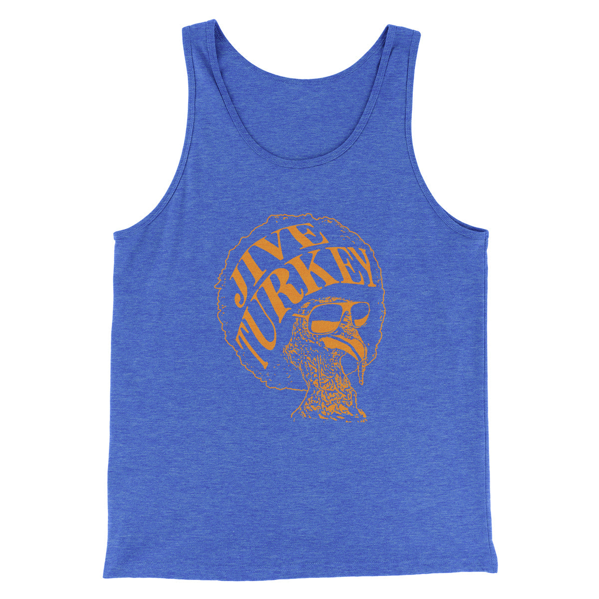 Jive Turkey Funny Thanksgiving Men/Unisex Tank Top True Royal | Funny Shirt from Famous In Real Life