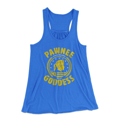 Pawnee Goddess Women's Flowey Tank Top True Royal | Funny Shirt from Famous In Real Life