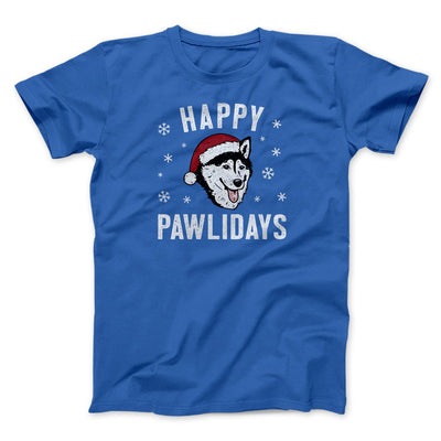 Happy Pawlidays Men/Unisex T-Shirt | Funny Shirt from Famous In Real Life