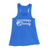 Touchdown Bundy Women's Flowey Tank Top True Royal | Funny Shirt from Famous In Real Life