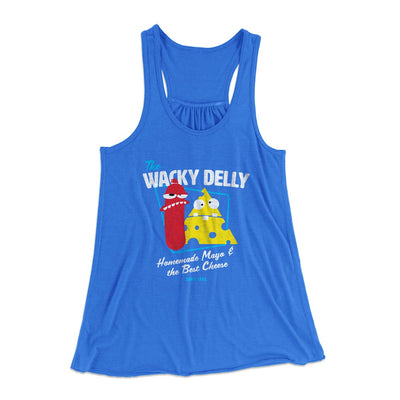 The Wacky Delly Women's Flowey Tank Top True Royal | Funny Shirt from Famous In Real Life
