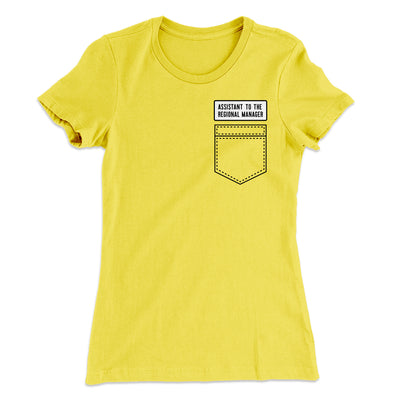 Assistant to the Regional Manager Women's T-Shirt Vibrant Yellow | Funny Shirt from Famous In Real Life