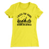 I Bless The Rains Down In Africa Women's T-Shirt Banana Cream | Funny Shirt from Famous In Real Life