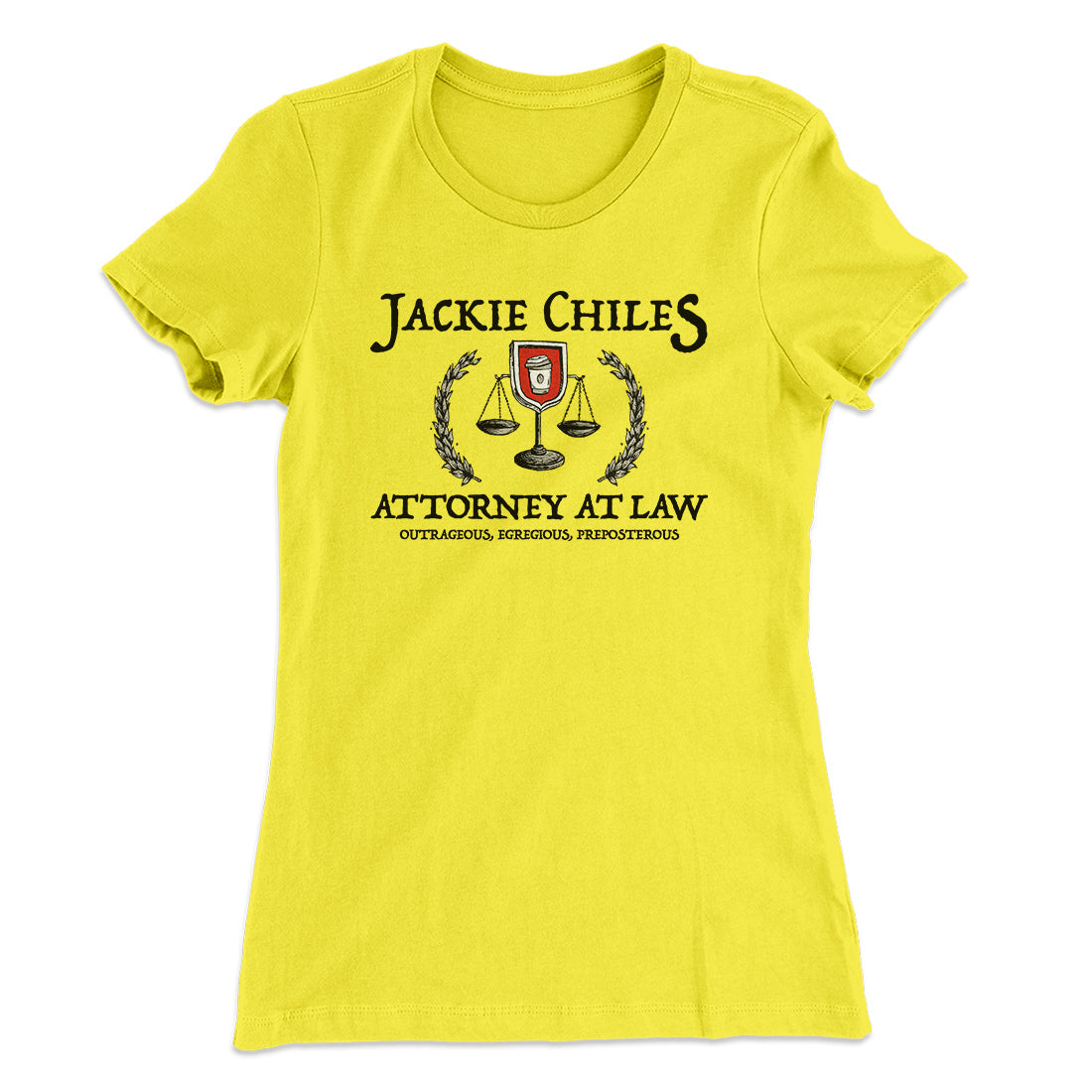 Jackie Chiles Attorney At Law Women's T-Shirt Banana Cream | Funny Shirt from Famous In Real Life