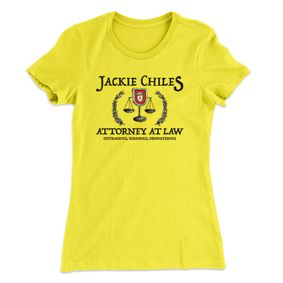 Jackie Chiles Attorney At Law Women's T-Shirt Banana Cream | Funny Shirt from Famous In Real Life