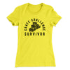 Crate Challenge Survivor 2021 Funny Women's T-Shirt Banana Cream | Funny Shirt from Famous In Real Life
