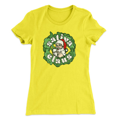 Sativa Claus Women's T-Shirt Banana Cream | Funny Shirt from Famous In Real Life