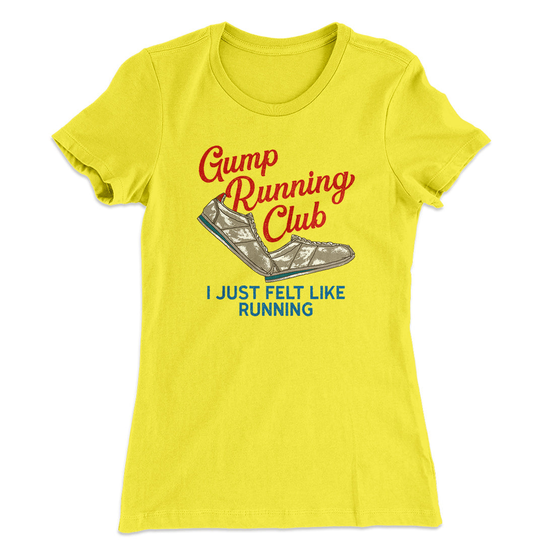 Gump Running Club Women's T-Shirt Banana Cream | Funny Shirt from Famous In Real Life
