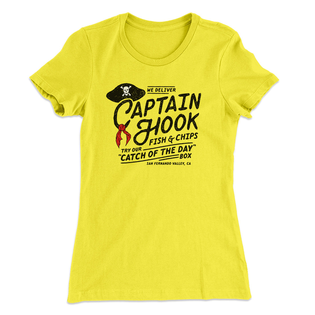 Captain Hook Fish And Chips Women's T-Shirt Banana Cream | Funny Shirt from Famous In Real Life
