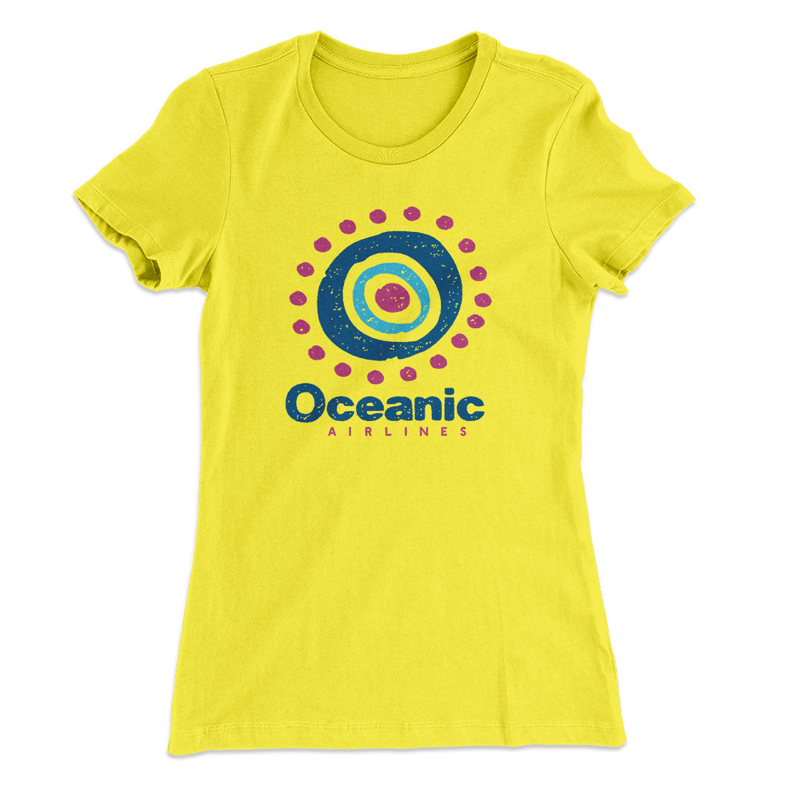 Oceanic Airlines Women's T-Shirt Banana Cream | Funny Shirt from Famous In Real Life