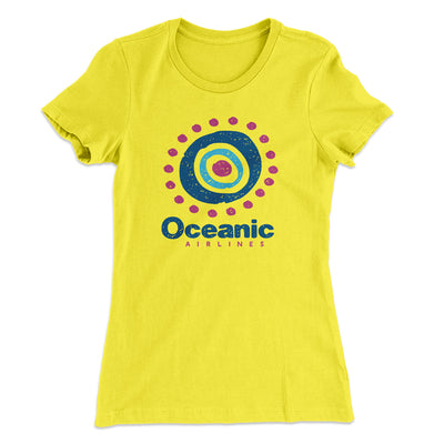 Oceanic Airlines Women's T-Shirt Banana Cream | Funny Shirt from Famous In Real Life