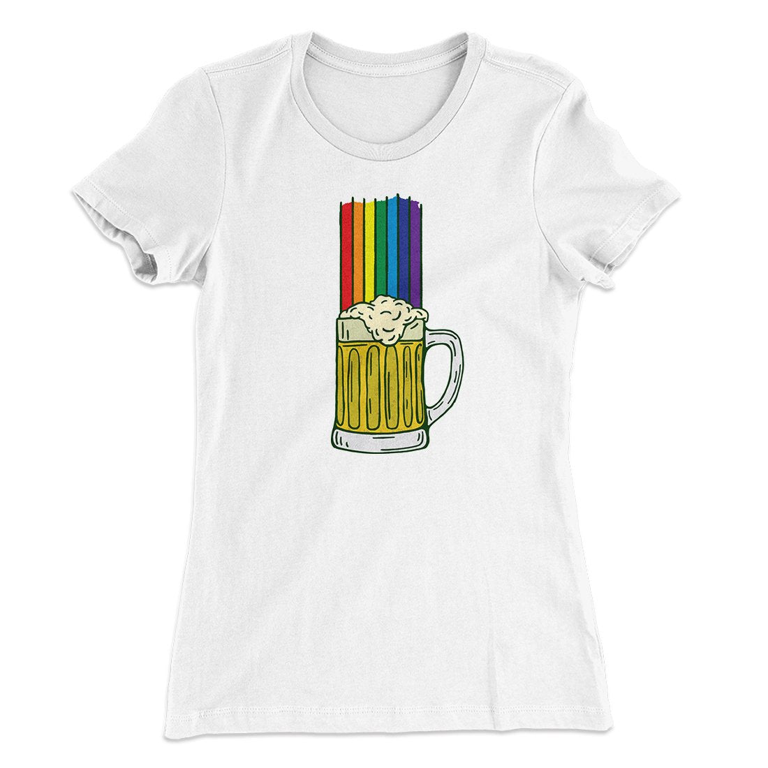 Beer Rainbow Women's T-Shirt | Funny Shirt from Famous In Real Life