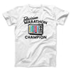 Television Marathon Champion Funny Movie Men/Unisex T-Shirt White | Funny Shirt from Famous In Real Life
