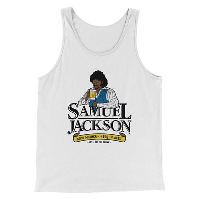 Samuel L. Jackson Beer Men/Unisex Tank Top White | Funny Shirt from Famous In Real Life