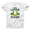 Zero Lucks Given Men/Unisex T-Shirt White | Funny Shirt from Famous In Real Life