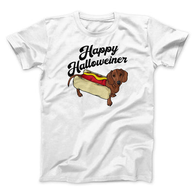 Happy Hallowiener Men/Unisex T-Shirt White | Funny Shirt from Famous In Real Life