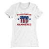 Star Spangled Hammered Women's T-Shirt White | Funny Shirt from Famous In Real Life
