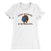 Stop Staring At My Breasts Funny Thanksgiving Women's T-Shirt White | Funny Shirt from Famous In Real Life