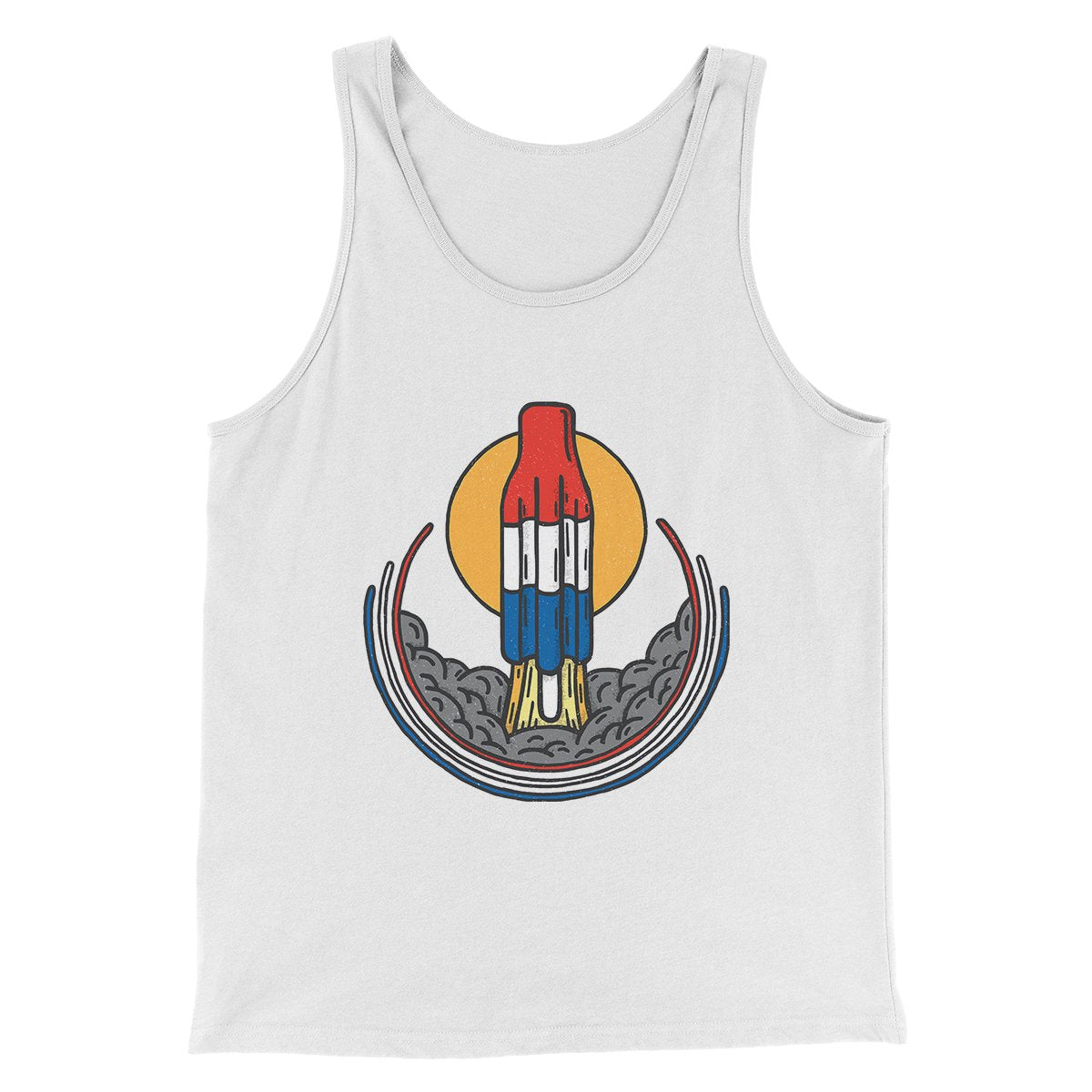 Rocket Pop Launch Men/Unisex Tank Top White | Funny Shirt from Famous In Real Life