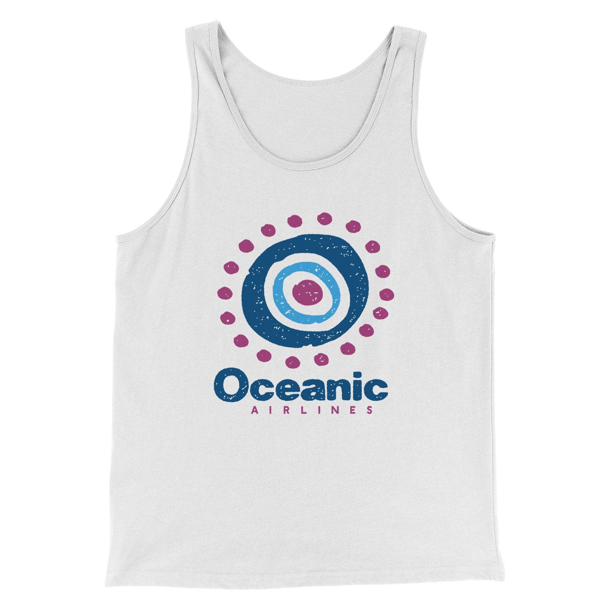 Oceanic Airlines Men/Unisex Tank Top White | Funny Shirt from Famous In Real Life