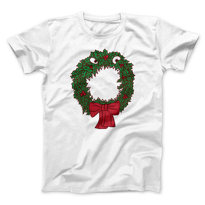 Christmas Nightmare Wreath Funny Movie Men/Unisex T-Shirt White | Funny Shirt from Famous In Real Life