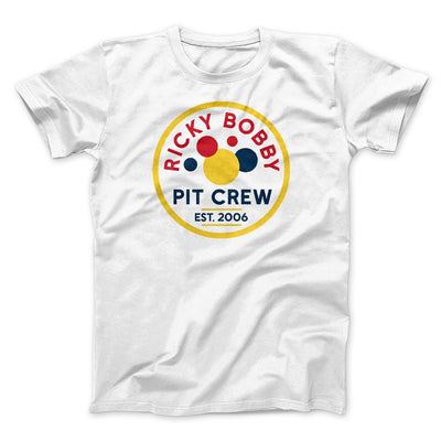 Ricky Bobby Pit Crew Funny Movie Men/Unisex T-Shirt White | Funny Shirt from Famous In Real Life