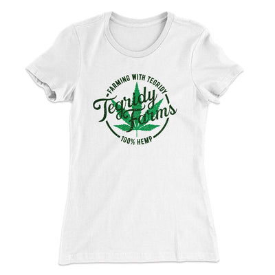 Tegridy Farms Women's T-Shirt White | Funny Shirt from Famous In Real Life