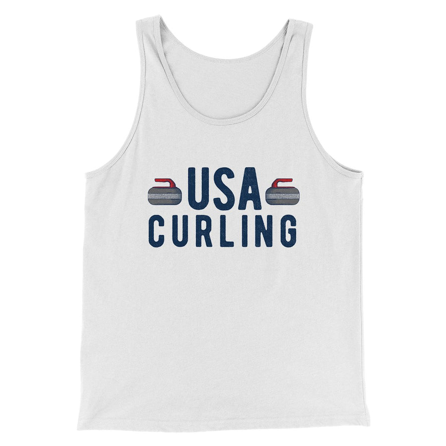 USA Curling Men/Unisex Tank Top | Funny Shirt from Famous In Real Life